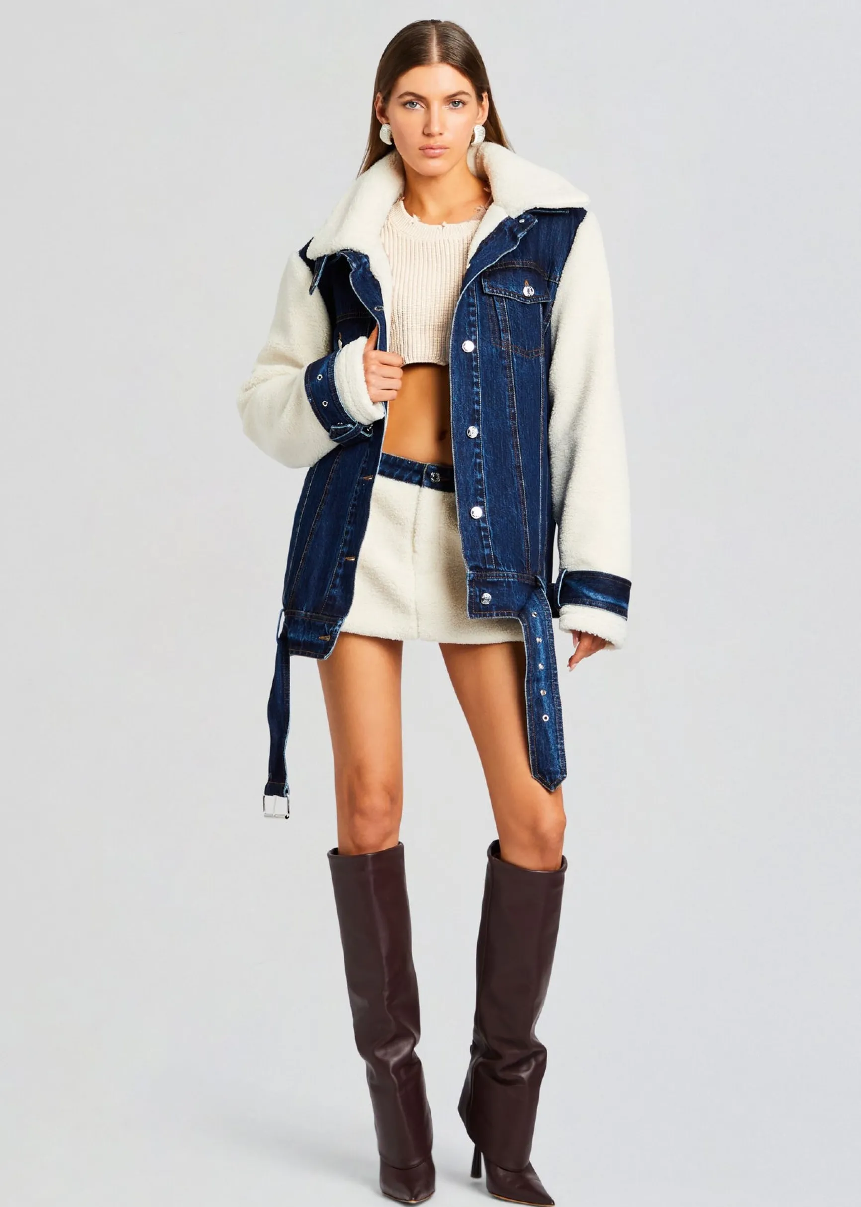 karissa_teddy_denim_skirt_1.webp Bottoms*Retrofete Karissa Teddy Denim Skirt Deep Sea
