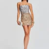 Mini*Retrofete Katalina Sequin Dress Silver Gold Ombre
