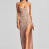 Guest Of*Retrofete Katya Sequin Dress Nude