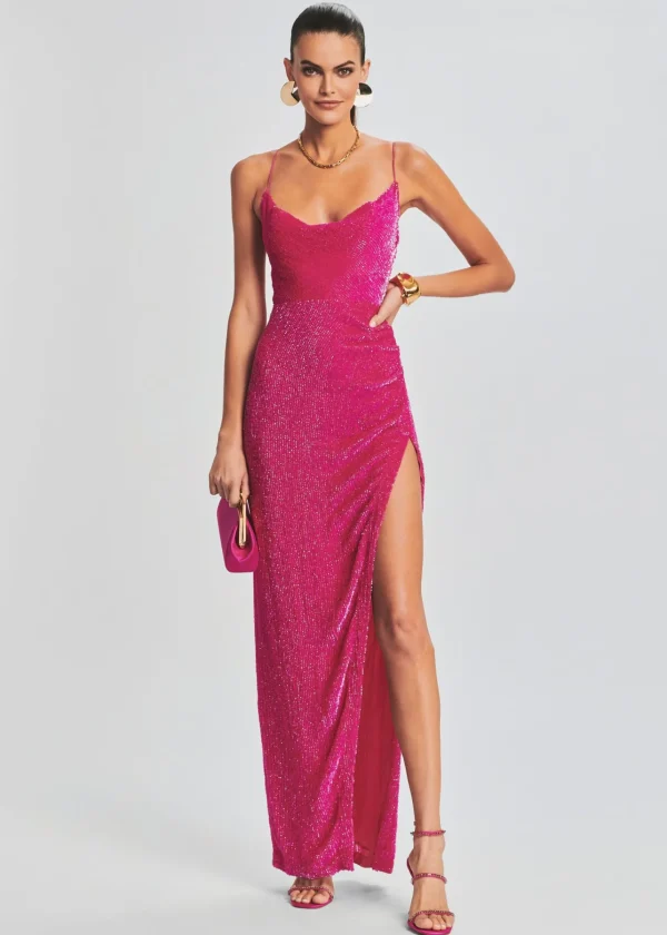 RETROFÊTE*Retrofete Katya Sequin Dress Hot Pink