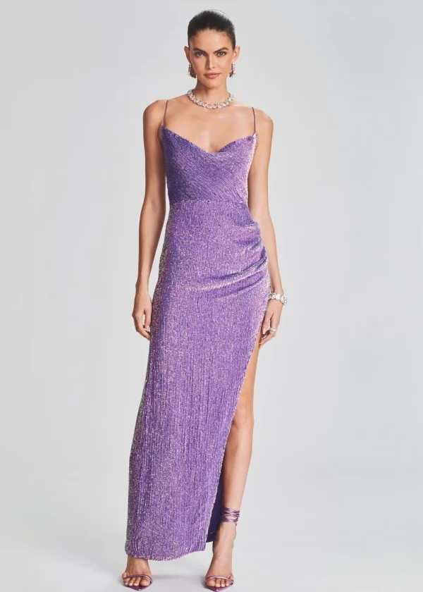 Bridal Party*Retrofete Katya Sequin Dress Metallic Lavender