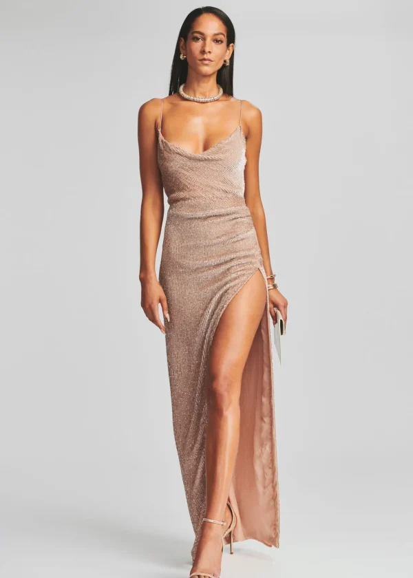 Bridal Party*Retrofete Katya Sequin Dress Nude