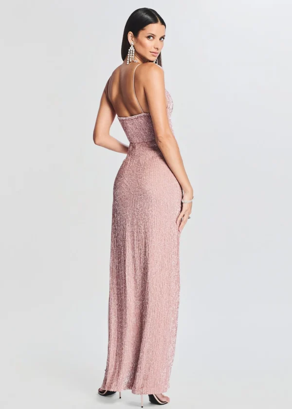 Guest Of*Retrofete Katya Sequin Dress Dusty Peach