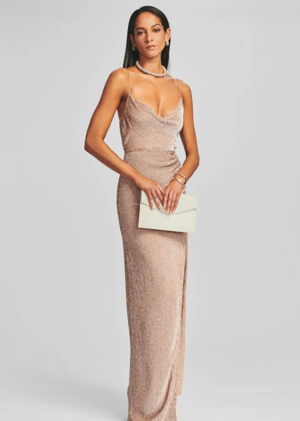 Guest Of*Retrofete Katya Sequin Dress Nude