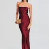 Guest Of*Retrofete Keaton Silk Dress Cabernet