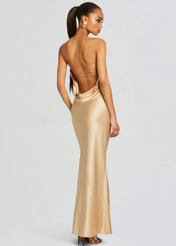 RETROFÊTE*Retrofete Keaton Silk Dress Nude