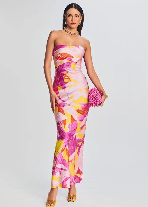 Gowns*Retrofete Keaton Silk Dress Botanical Floral