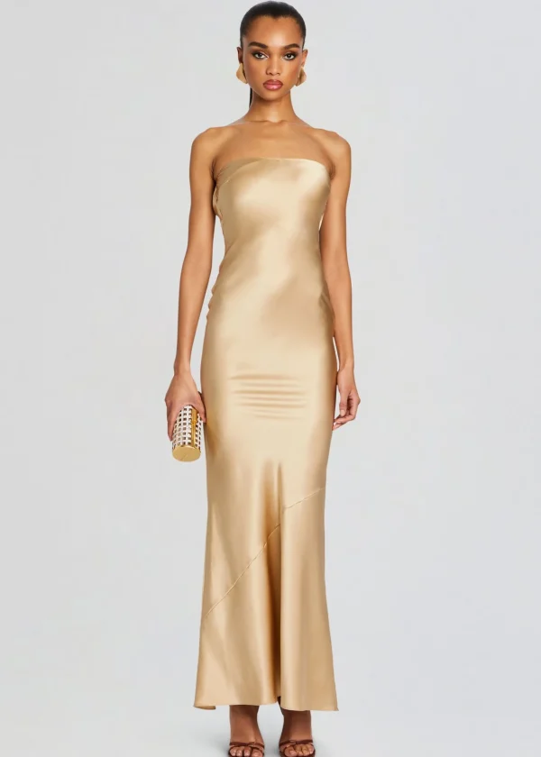 RETROFÊTE*Retrofete Keaton Silk Dress Nude