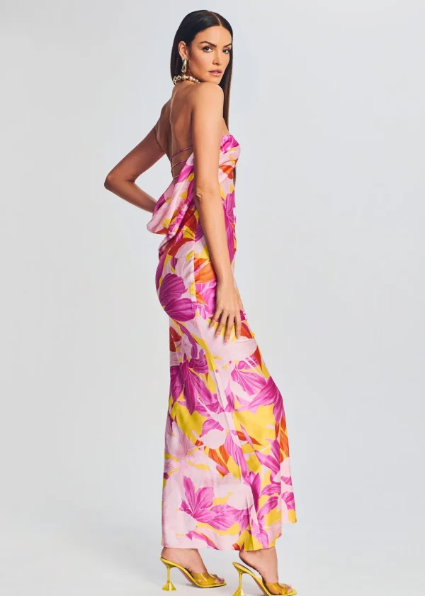 RETROFÊTE*Retrofete Keaton Silk Dress Botanical Floral