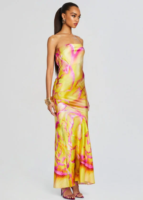 Dresses*Retrofete Keaton Silk Dress Yellow Peony