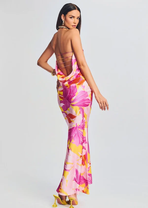 Guest Of*Retrofete Keaton Silk Dress Botanical Floral