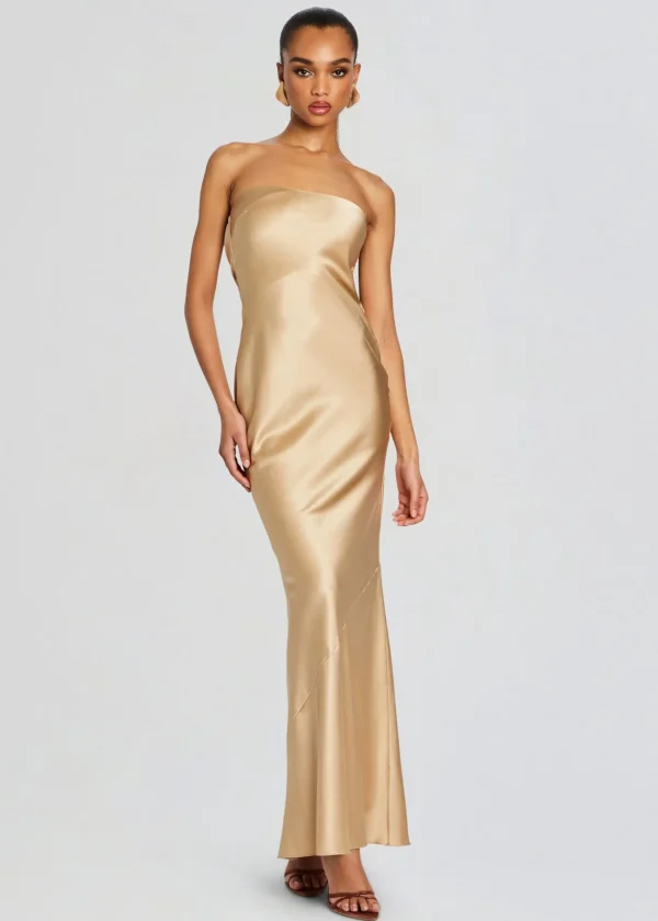 RETROFÊTE*Retrofete Keaton Silk Dress Nude