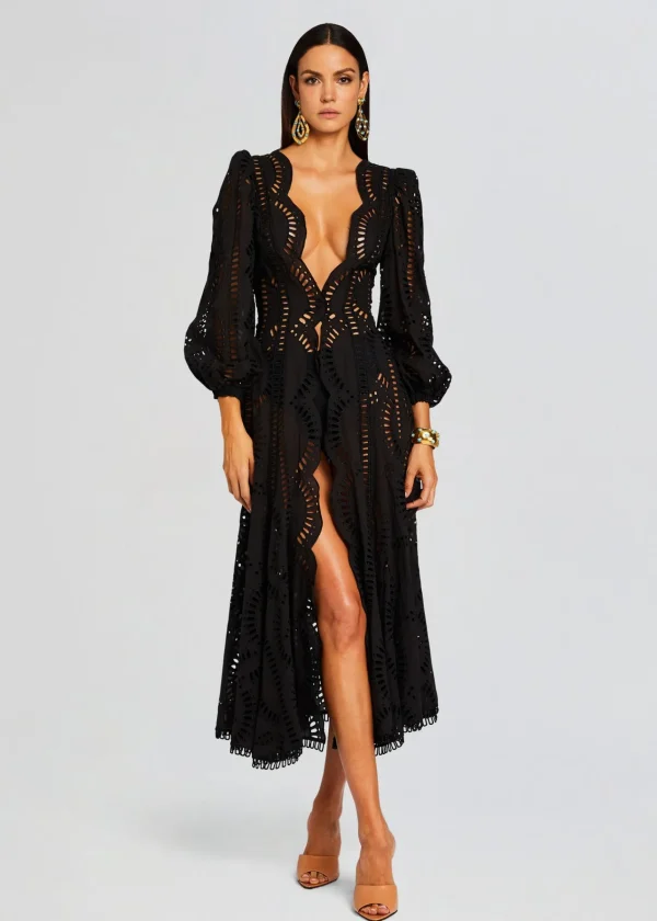 Dresses*Retrofete Kelyk Kaftan Black Samoa