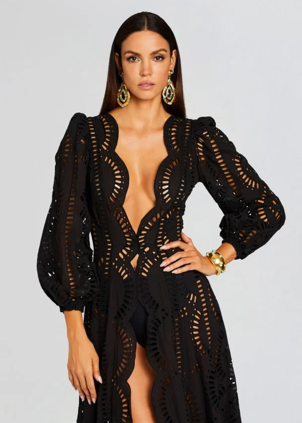Dresses*Retrofete Kelyk Kaftan Black Samoa