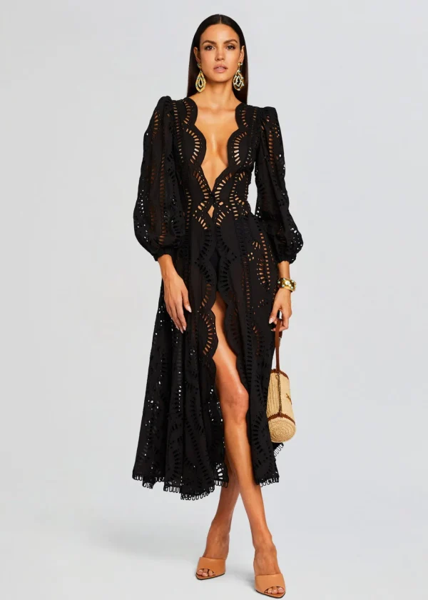 Resort '24*Retrofete Kelyk Kaftan Black Samoa