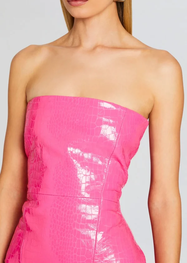 Resort '24*Retrofete Kimora Leather Dress Paradise Pink