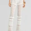 Spring Knits*Retrofete Kyla Knit Crochet Pant Iridescent White