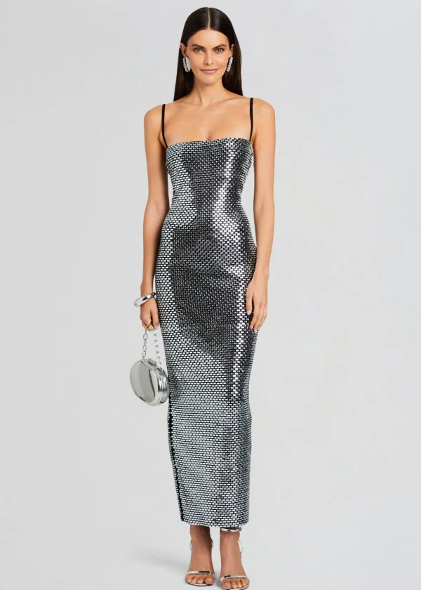 RETROFÊTE*Retrofete Kyree Embellished Knit Dress Black