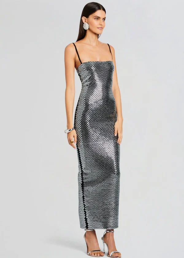 RETROFÊTE*Retrofete Kyree Embellished Knit Dress Black