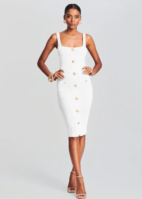 The Destination Bride*Retrofete Laney Dress White/Gold
