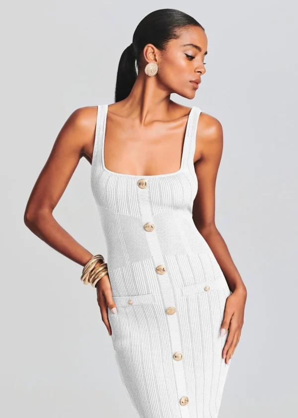 The Destination Bride*Retrofete Laney Dress White/Gold