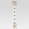 Rehearsal Dinner*Retrofete Lara Block Crystal Letter Drop Earring Gold