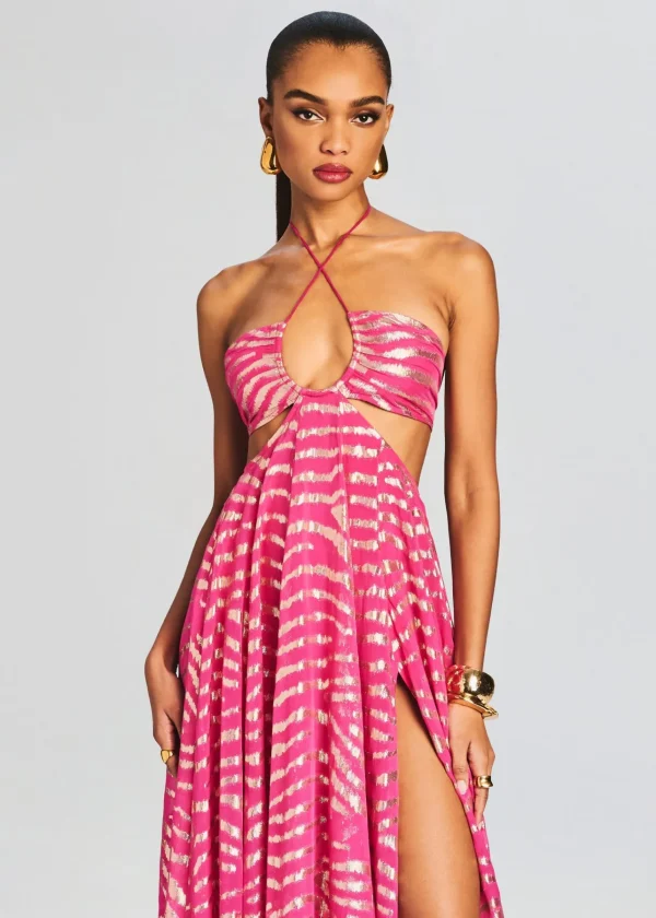 Dresses*Retrofete Lara Long Dress Fuschia