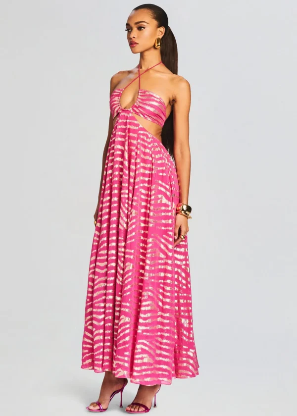 Resort '24*Retrofete Lara Long Dress Fuschia
