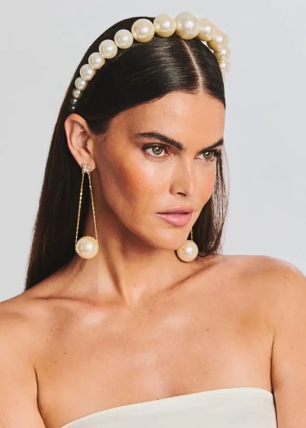 Bachelorette Party*Retrofete Large Venus Pearl Crown Silver