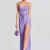 Bridal Party*Retrofete Larissa Silk Corset Dress Dusty Lilac