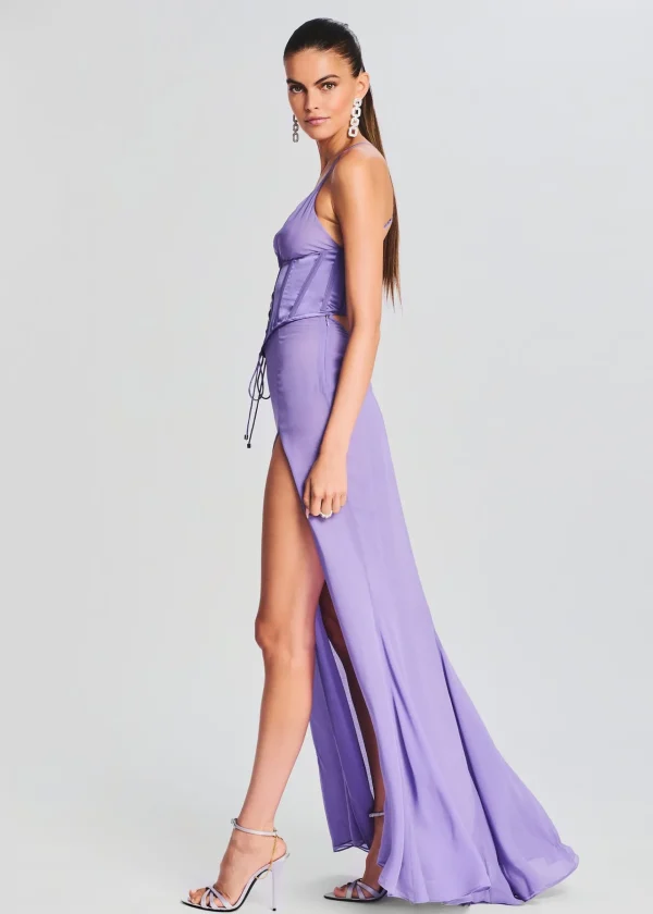 Bridal Party*Retrofete Larissa Silk Corset Dress Dusty Lilac