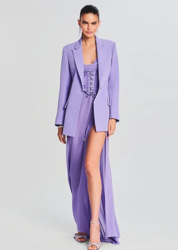 RETROFÊTE*Retrofete Larissa Silk Corset Dress Dusty Lilac