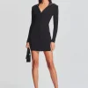 Dresses*Retrofete Larkin Rib Knit Dress Black