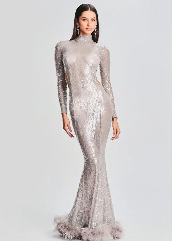 Guest Of*Retrofete Lenora Sequin Embellished Dress Satellite
