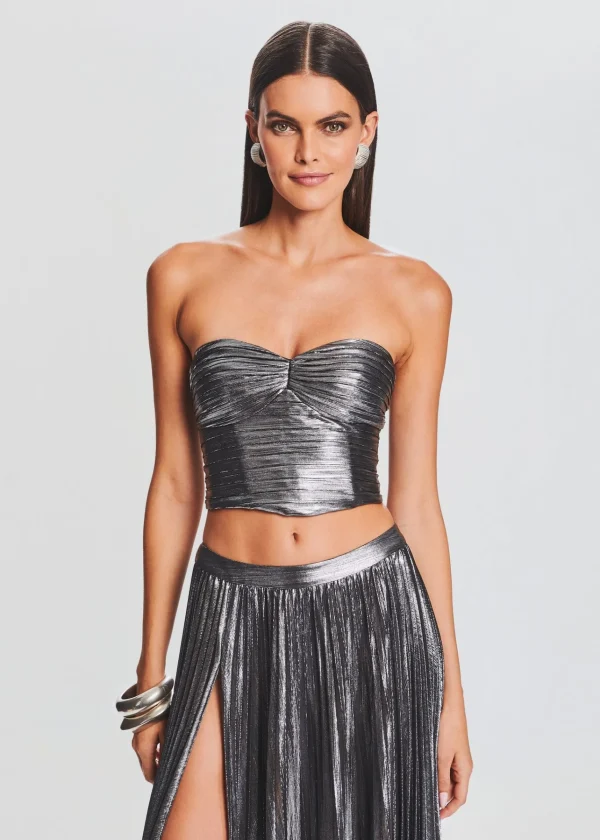 Guest Of*Retrofete Liana Top Gunmetal