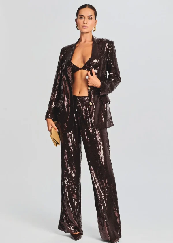 Neutral Moments*Retrofete Libra Sequin Bralette Dark Chocolate