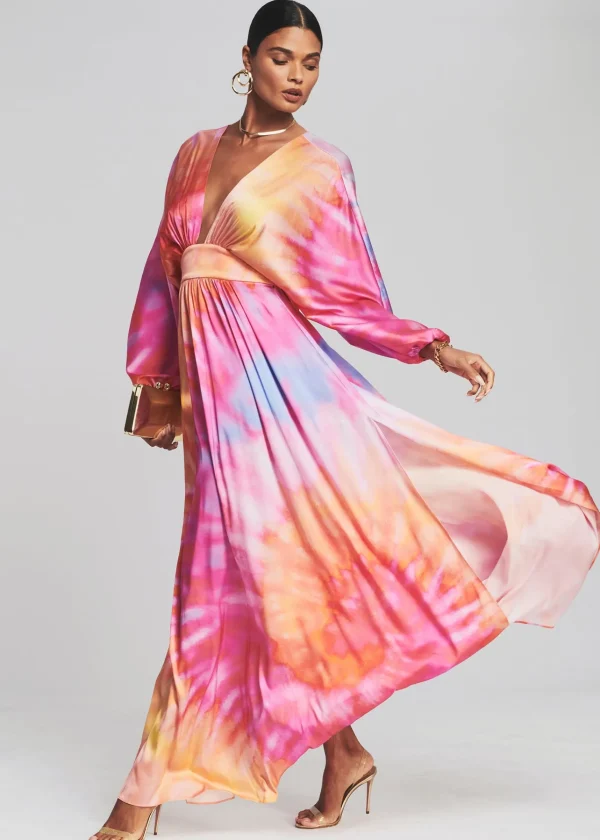 RETROFÊTE*Retrofete Lila Silk Dress Sunset