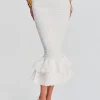 Honeymoon Looks*Retrofete Lilliana Long Skirt White Fruition