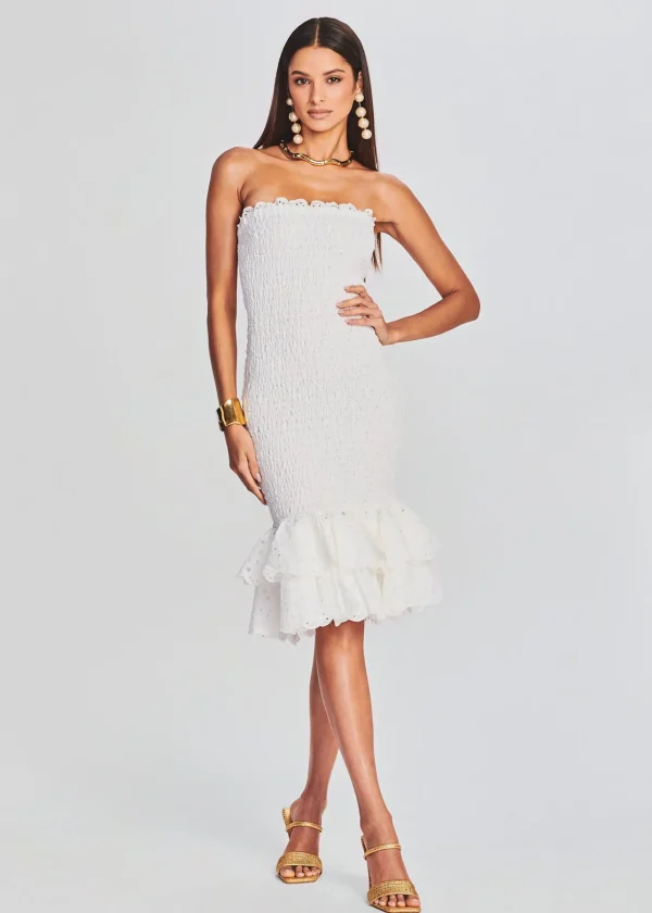 Bachelorette Party*Retrofete Lilliana Long Skirt White Fruition