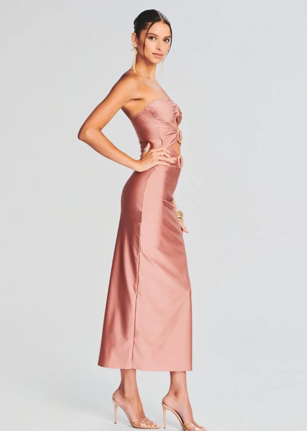 Swim*Retrofete Lily Lycra Maxi Dress Coffee Cream