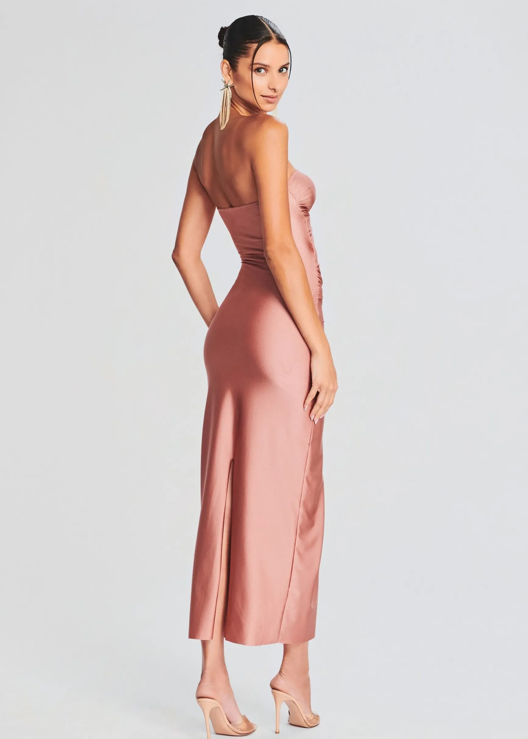 lily_lycra_maxi_dress_3-4.webp Neutral Moments*Retrofete Lily Lycra Maxi Dress Coffee Cream