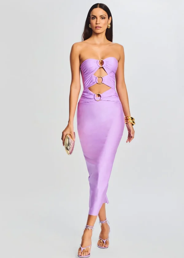 Swim*Retrofete Lily Lycra Maxi Dress Lilac Purple