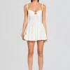 The Destination Bride*Retrofete Limmey Short Dress Natural White