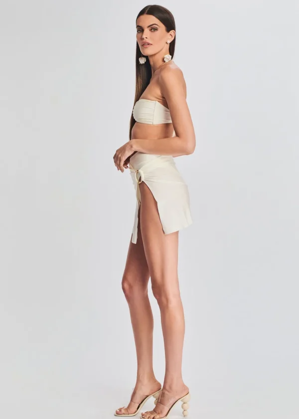 Bachelorette Party*Retrofete Lini Lycra Mini Skirt Cream