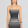 Trending*Retrofete Lise Top Metallic Black/Silv