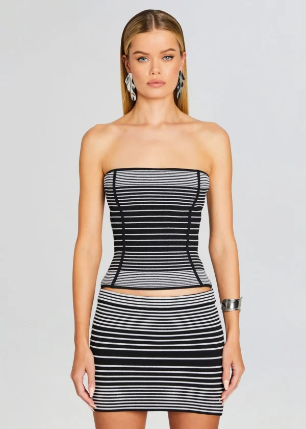 Night Out*Retrofete Lise Top Metallic Black/Silv