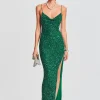 RETROFÊTE*Retrofete Loretta Sequin Dress Emerald