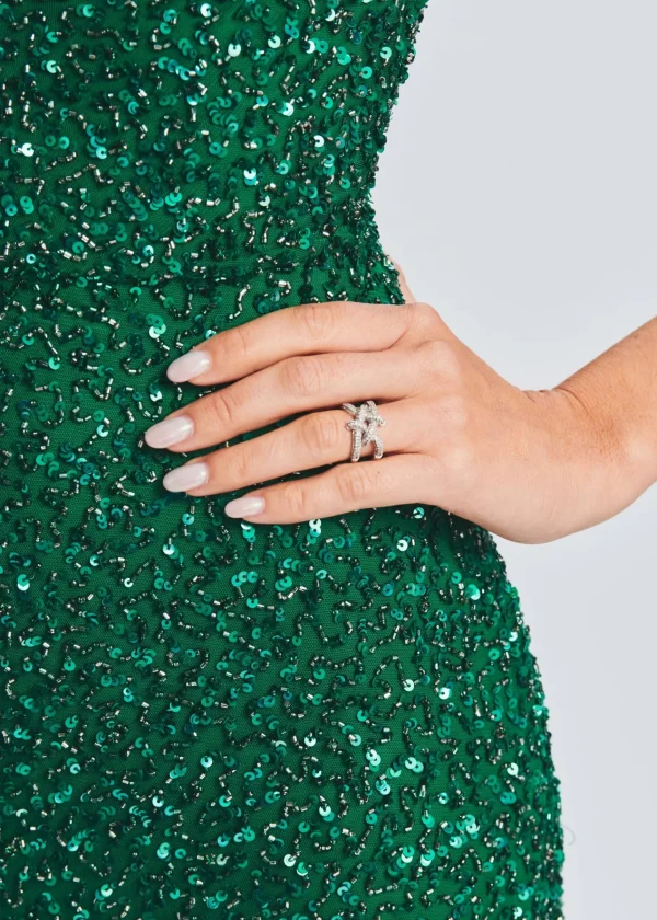 Dresses*Retrofete Loretta Sequin Dress Emerald