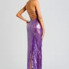 Dresses*Retrofete Lucia Sequin Lace Dress Amethyst