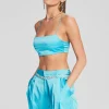 Honeymoon Looks*Retrofete Lucine Silk Bra Blue Atoll